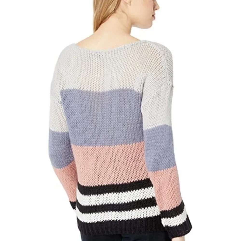 Lucky Brand Colorblock Knit Weave Sweater M